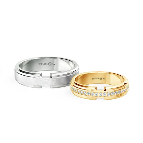 Modern Wedding Band Set NCC2018 1